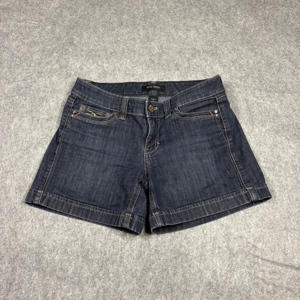 Low Rise Dark Wash Denim Shorts Womens Size 0 Indigo Blue Grunge